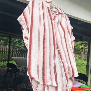 Madewell Short-Sleeved Striped Button Down